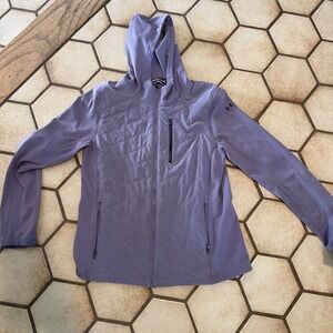 Women's Under Armour COLDGEAR REACTOR EXERT JACKET Size Medium Lavender Hood